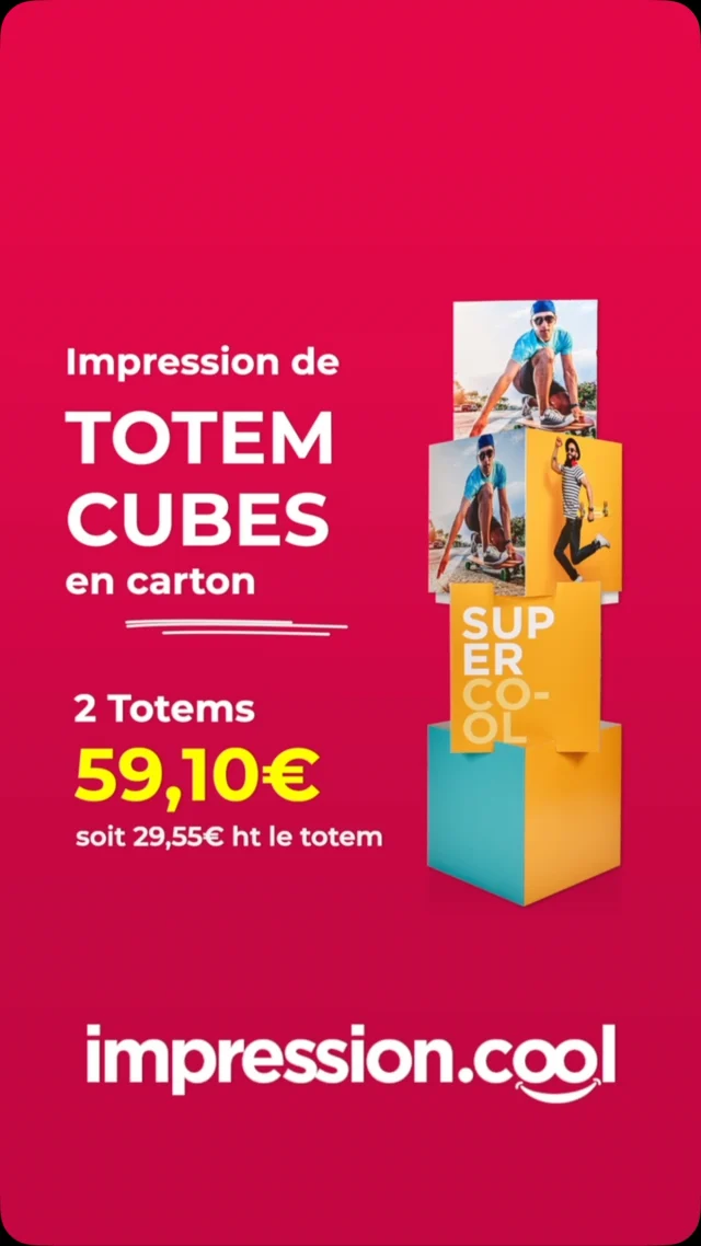 BEST-SELLERS #PLV : Le totem 4 Cubes en Carton ♻️ personnalisé.
✅ Plus Original qu’un roll-up
✅ Plus écologique
✅ Moins couteux à expédier
✅ Facile et rapide à monter
✅ Plus efficace pour vos messages

10 exemplaires identiques 👉 193,00 € HT
A personnaliser et à commander sur impression.cool